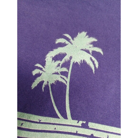 Port Company California Crewneck Sweater Mens 2XL Blue Surf Sun Palms Beach - Picture 5 of 7